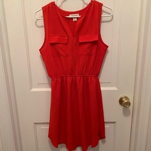 🟢 Red Shift dress with Pockets